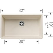 Blanco 440150 Precis 32 Undermount Single Basin Silgranit Kitchen Sink - White