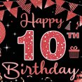 thumbnail image 3 of 10th Birthday Banner Backdrop Decorations for Girls 10 Year Old Birthday Party Poster Rose Gold Ten Birthday Photo Sign Props, 3 of 4