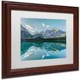 thumbnail image 2 of Trademark Fine Art 'O'Hara Lake Reflections at Dawn' Canvas Art by Pierre Leclerc, White Matte, Wood Frame, 2 of 4