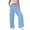 Sky Blue #812, variant on Bovemsi Casual Pants for Women Womens High Waisted Wide Leg Cargo Baggy Dress Work Trousers With 4 Pockets 2025 Trendy Beach Trousers