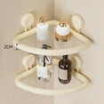 thumbnail image 5 of Without Drilling Bathroom Suction Shelf Corner Storage Space Saving Shower Organizers Waterproof ABS Plastic, 5 of 8