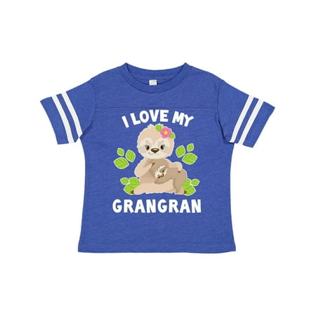 

Inktastic Cute Sloth I Love My Grangran with Green Leaves Gift Toddler Boy or Toddler Girl T-Shirt