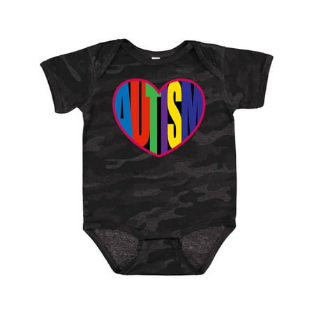 

Inktastic Autism Awareness Month Word Heart Gift Baby Boy or Baby Girl Bodysuit