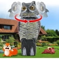 thumbnail image 2 of Faux Hibou pour Jardin avec Tête Rotative, Yeux Réalistes et Forme Imperméable, 2 of 7
