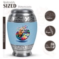 thumbnail image 2 of JAGASY Music Funeral Urn for Memorial - Keepsake Cremation Urns Blue for Adult Male - Small Decorative Urn for Ashes for Female - Little Blue Urns for Loved Ones Burial - 3 Inch, 2 of 7
