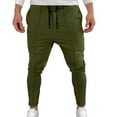 thumbnail image 1 of PEASKJP Men's Straight Fit Pants Slim-Fit Wrinkle-Resistant Flat-Front Stretch Pant, Green XXL, 1 of 5