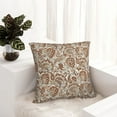 thumbnail image 6 of Honeii Indian Paisley1 Print Throw Pillow, Square Decorative Pillow Forms Soft Fluffy Plump Pillow Decorative Pillow Inserts,Couch Pillows-26"x26", 6 of 7