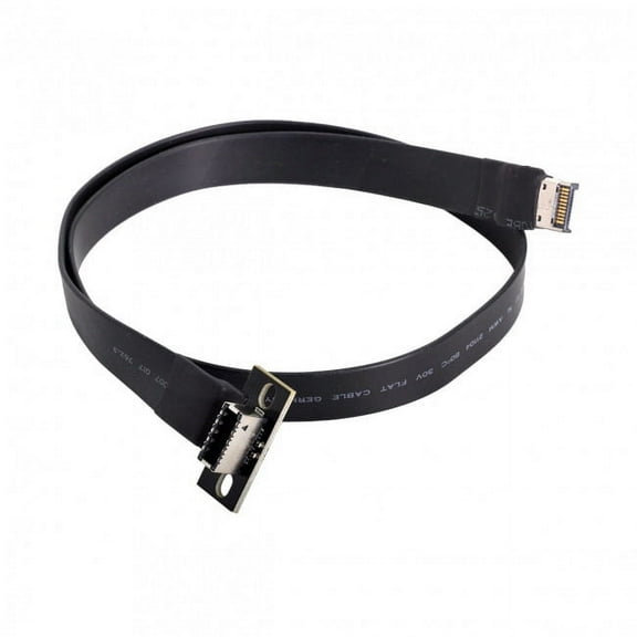 JSER USB 3.1 Front Panel Header Male to Female Type-E Motherboard Extension Data Cable 50cm