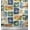 Dusty Blue, variant on Soimoi Green Moss Georgette Fabric Floral & Insect Patchwork Printed Fabric 1 Yard 42 Inch Wide