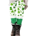 thumbnail image 6 of lcziwo Sales Today, St Patricks Day Leggings for Women Casual Stretchy High Waisted Yoga Pants Funny Shamrock Print Running Leggings Full Length Tight Trousers Green S, 6 of 8