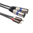 thumbnail image 3 of Methold 1 .5m Dual RCA a XLR Cable 2 XLR a 2 RCA Adaptador de enchufe Cable de extensión de audio estéreo HIFI Type5 NO5, 3 of 6