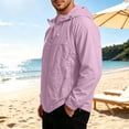 thumbnail image 4 of zejinsd Sun Protection Shirts for Men Thin Breathable Sports Sunscreen Coat Solid Color Long Sleeve Jacket Loose Quick Dry Hooded Tops, 4 of 9