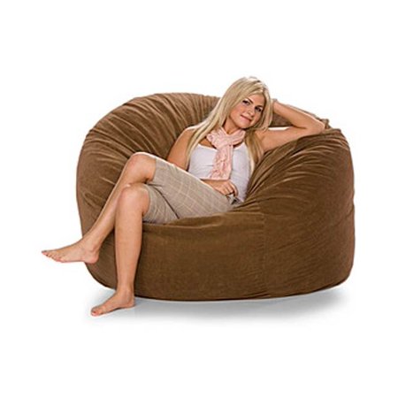 Jaxx Sac 5 ft. Chocolate Microsuede Foam Bean Bag