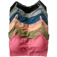 thumbnail image 7 of ToBeInStyle Womens Pack of 6 Seamless Lace Trim Bras, 7 of 7