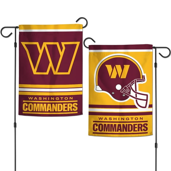 NFL Washington Commander Name 12" x 18" Garden Flag