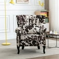 thumbnail image 3 of Dayalane Mid-Century Modern Accent Chair, Tufted Wingback Reading Armchair for Living Room, Bedroom, Office, Comfy Club Chair with Padded Back, Fabric Cow, 3 of 7