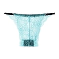 thumbnail image 4 of Byworldtasic Womens Breathable UnderwearWomen Lace Hipster Panties Soft Breathable Panty See Through Sexy Underwear Sky Blue, 4 of 4