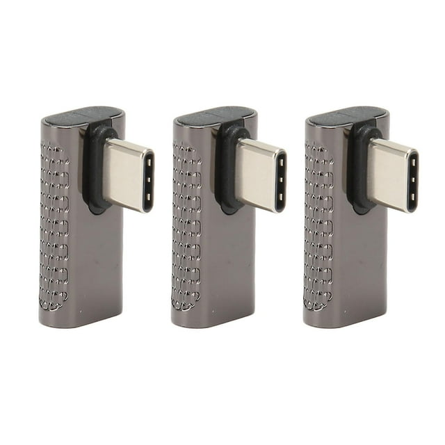 3pcs USB C Female to Male Angled Adapter 20Gbps 8K 60Hz Center Elbow Type C 4.0 for PC Phone