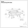 thumbnail image 4 of Simpli Home Hunter 36 inch Wide Solid Wood Industrial Small Lift Top Coffee Table in Oak, 4 of 16