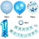 thumbnail image 2 of Decoración cumpleaños 1 año niño, decoración 1er cumpleaños, globo azul confeti para 1er cumpleaños fiesta cumpleaños infantil Feliz cumpleaños decoración primer cumpleaños Xemadio LN-2493-1, 2 of 6