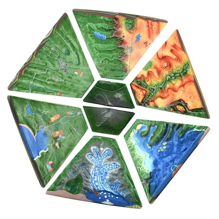 Landform Model Set, 37 Inch, Set of 8 - Cross-Sectional, 3 Dimensional - Investigate Geographical and Geological Features - Hand Painted, Full Color - Includes Detailed Lesson Plan - Eisco Labs