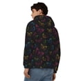 thumbnail image 4 of Wukai Butterfly Print Men's Zip-Up Hoodie,Fleece Full-Zip Hoodie for Men, Hooded Sweatshirt-X-Large, 4 of 5