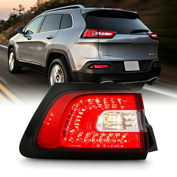 AKKON - Fit 2014 2015 2016 2017 2018 Jeep Cherokee 14-18 [LED Type] Outer Tail Light OE Style Driver Side Rear Lamp