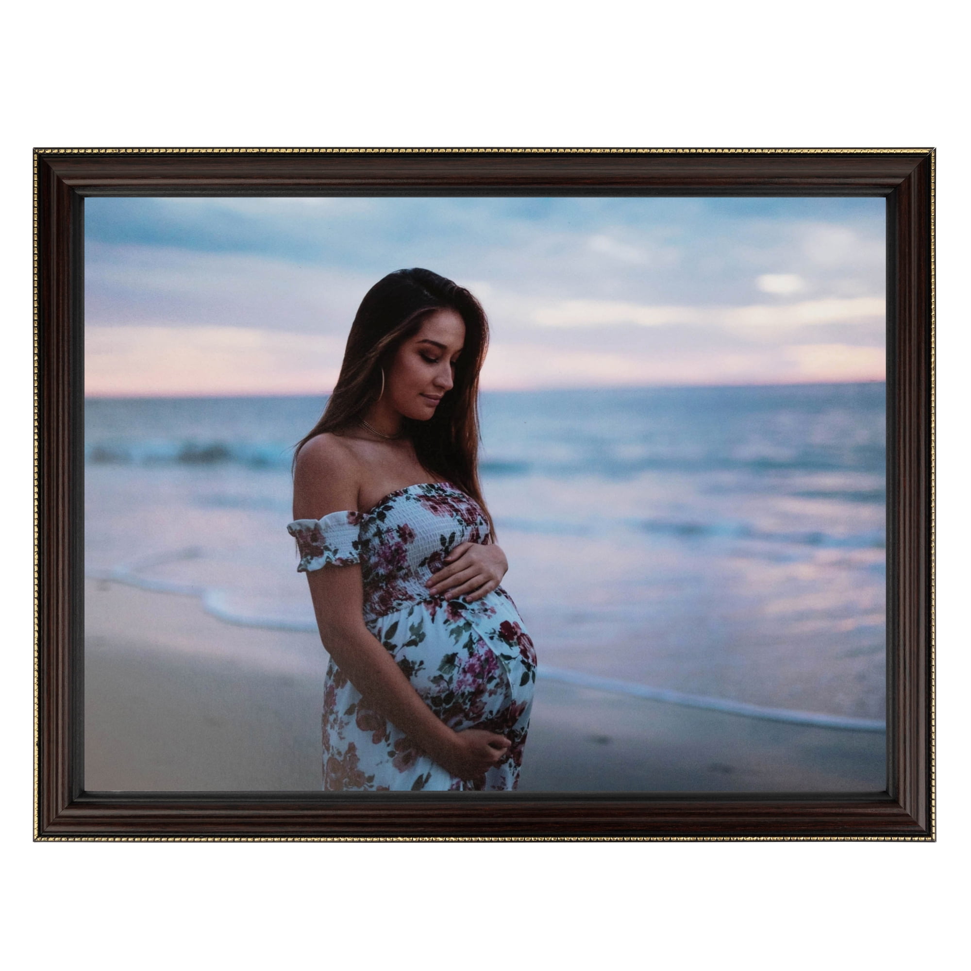 ArtToFrames 18x24 Inch Mahogany Picture Frame, This Brown Wood Poster Frame is Great for Your Art or Photos, Comes with 060 Plexi Glass (4412)