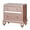 Pink, variant on Contemporary Solid Wood Night Stand With Mirror Trim, Pink
