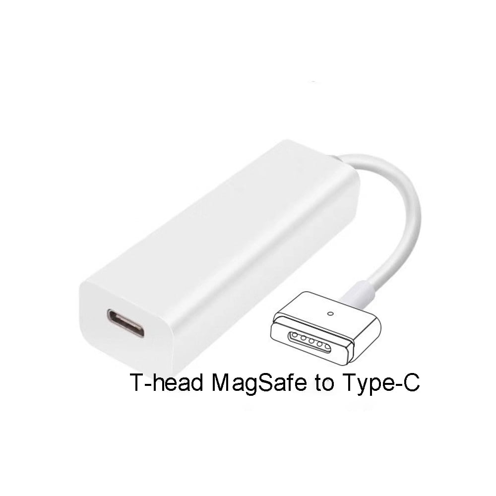 45W Charger Adapter T-Tip Style Replacement Compatible for MagSafe 2  Charging Power Converter to USB Type C Female Applicable for MacBook Pro  11 13 Connector Compatible MagSafe 2 Adapter 