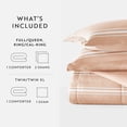 thumbnail image 4 of Noble Linens 2-Piece Rose Soft Stripe Reversible Print Comforter Set, Twin/TwinXL, 4 of 13