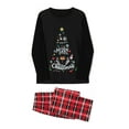 thumbnail image 4 of Christmas Pajamas for Family Matching PJ's Set Christmas Tree/Deer Print Top and Classic Red/Green Plaid Pants Men, 4 of 10