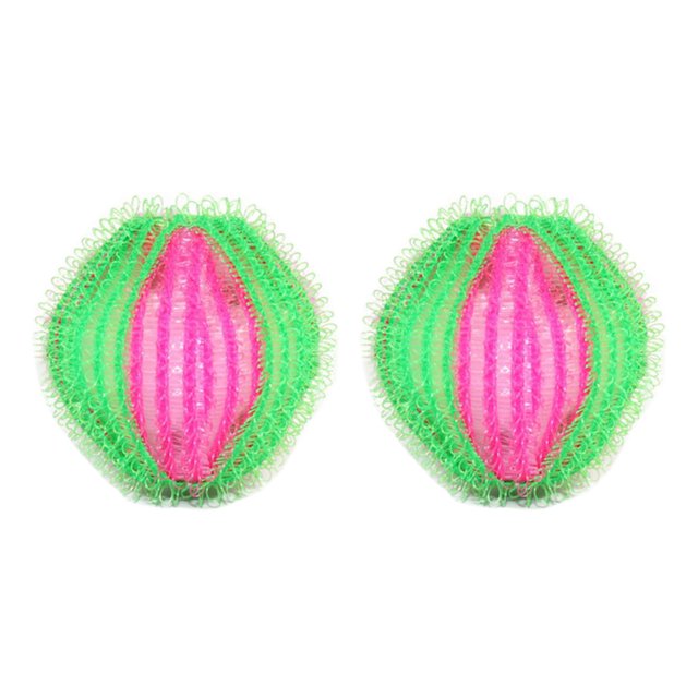 2Pcs Clothes Laundry Balls Reusable Vivid Color Labor-saving Effective Multipurpose Remove Hair Plastic Washing Machine Lint Remover Balls Hair Catchers for Home