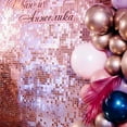 thumbnail image 4 of Panel 4D "ROSA GOLD" , Caja Con 30 Piezas / Shimmer Wall, Panel Decorativo, lentejuelas ,30x30cm , Fondo Negro/Muro para fiesta PANEL DECORATIVO ROSE GOLD, 4 of 6