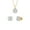 14KT Gold Plated, variant on Gilded Lab grown 1 Cttw Diamond sterling silver stud earring and necklace set