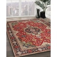 thumbnail image 3 of Ahgly Company Machine Washable Indoor Square Traditional Tomato Red Area Rugs, 6' Square, 3 of 7