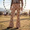 thumbnail image 2 of CONZONE Mens 70S Disco Flared Pants Vintage Hippie Pants for Men Trendy Funny Graphic Bell Bottoms, 2 of 4