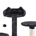 thumbnail image 6 of Yaheetech 70.1" Large Multi-Level Cat Tree with Double Condos & 3 Perches, Black, 6 of 8