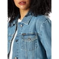 thumbnail image 3 of Wrangler Womens Relaxed Fit Memory Maker Jean Jacket Large Basin, 3 of 6