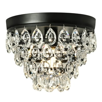 Kristella Modern 4-Light Matte Black Chandelier for Bedroom