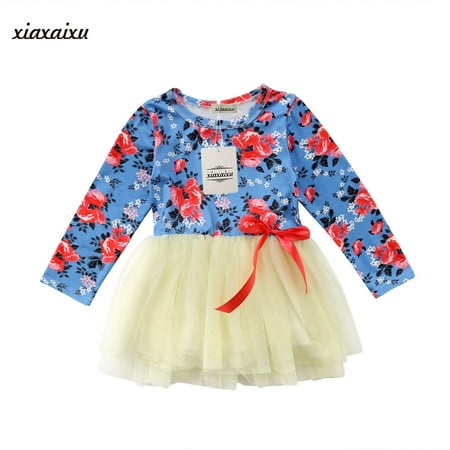 

Fashion Newborn Baby Little Girl Floral Net Yarn Skirt Princess Tutu Party Dress Outfits