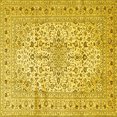 thumbnail image 1 of Ahgly Company Machine Washable Indoor Square Persian Yellow Traditional Area Rugs, 6' Square, 1 of 4