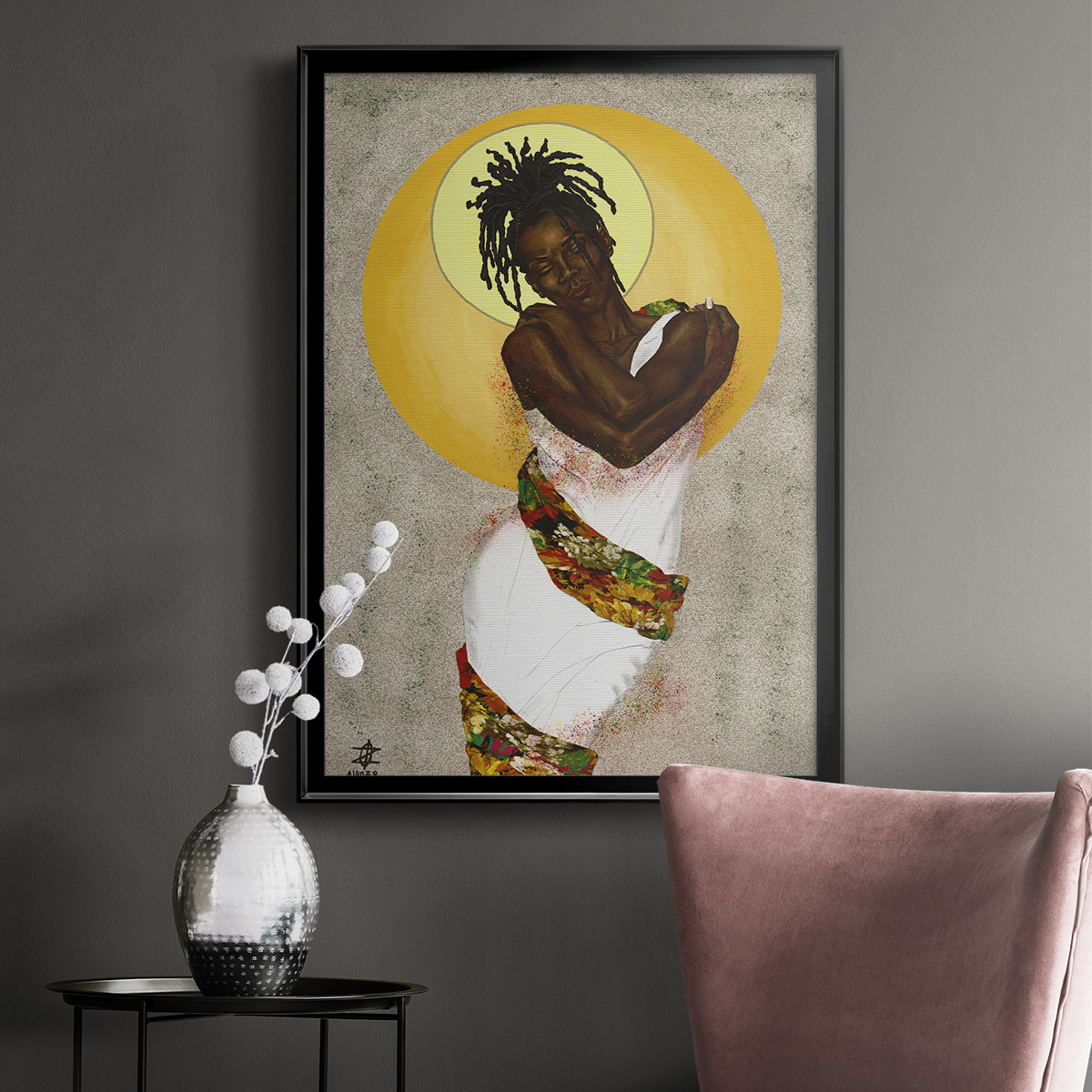 Her Love Premium Framed Print - Ready to Hang