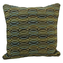 25-inch Double-corded Patterned Tapestry Square Floor Pillow with Insert, Earthen Waves