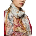 thumbnail image 2 of Stylore 100% Silk Scarf Lightweight Sunscreen Wrap Scarves Paisley Dome Golden, 2 of 4