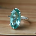 thumbnail image 2 of Blue Topaz Ring, 925 Silver Ring, Prong Setting Ring, Oval Cut Gemstone, Statement Ring, Cocktail Ring, Purpose Ring, Prong Ring, Boho Ring, 2 of 7