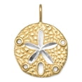 thumbnail image 2 of Precious Stars 14k Yellow Goldplated Sterling Silver Sand Dollar Pendant with 1.5-mm Cable Chain, 2 of 4