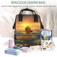 thumbnail image 5 of Balery Cartoon Swimming Yellow Duck Mummy Backpack - Waterproof Twill Canvas, Large Capacity Diaper Bag with Multiple Pockets and Adjustable Straps, 5 of 6