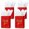 thumbnail image 2 of 30 PcsThank You Gift  30 PcsThank You Gift Bags with Tissue Paper Gold ThankYouWedding Bags with Handle for GraduationBusinessShoppingWedding Shower Party Favors(Red), 2 of 7