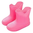 thumbnail image 1 of Liyamei Bottes de Pluie pour Enfants pour Garçons et Filles pour la Saison des Pluies au Printemps et en Été, Chaussures d'Eau à la Mode et Mignonnes de Couleur Unie, Chaussures en Caoutchouc, Bottes de Pluie à Tige Mi-Haute pour Bébé, Rouge, 5-5,5 Ans, 1 of 5
